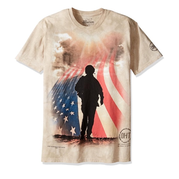 The Mountain Hero Collection Soldier Silhouette T-Shirt NWT Size M - Picture 1 of 2